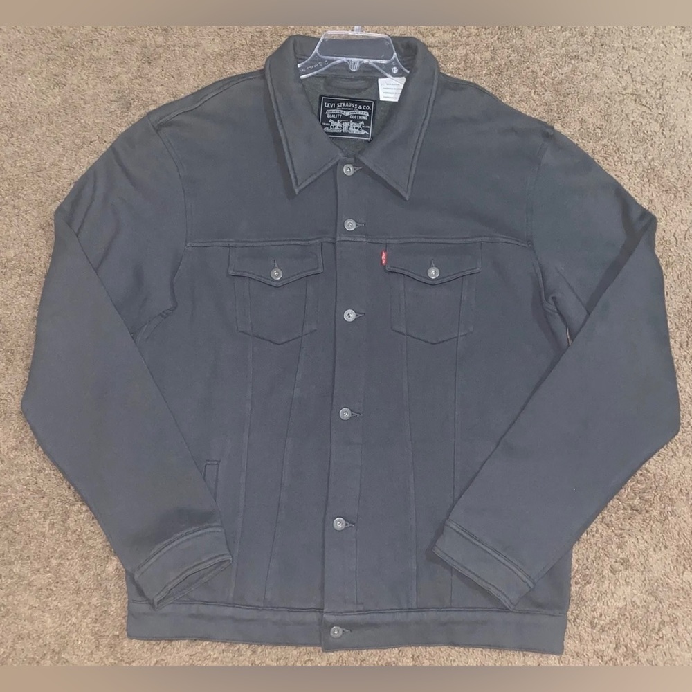 Levi's Men's XXL Softshell Commuter Trucker Jacket Stand Collar Heather Gray